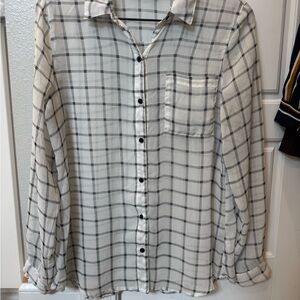 Plaid Button-Up Shirt